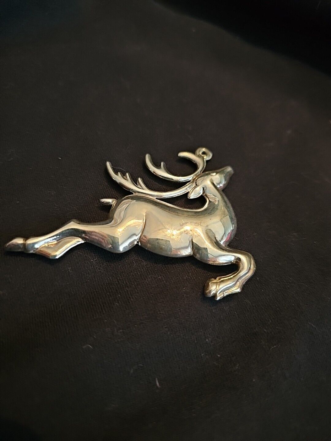 1999 Tiffany Sterling Silver Christmas Ornament Reindeer