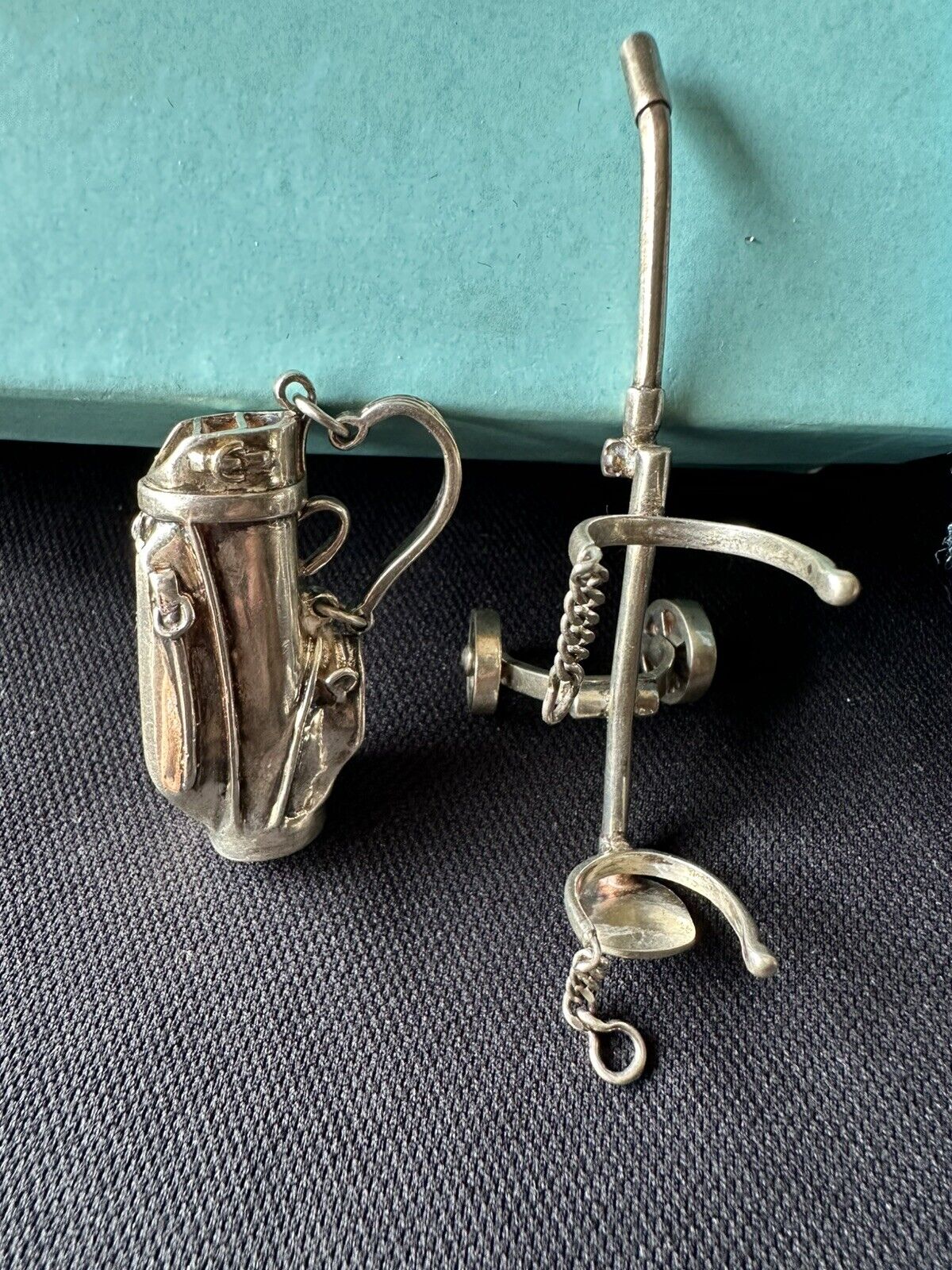 Tiffany Sterling Silver Golf Bag Caddy Toothpick Holder