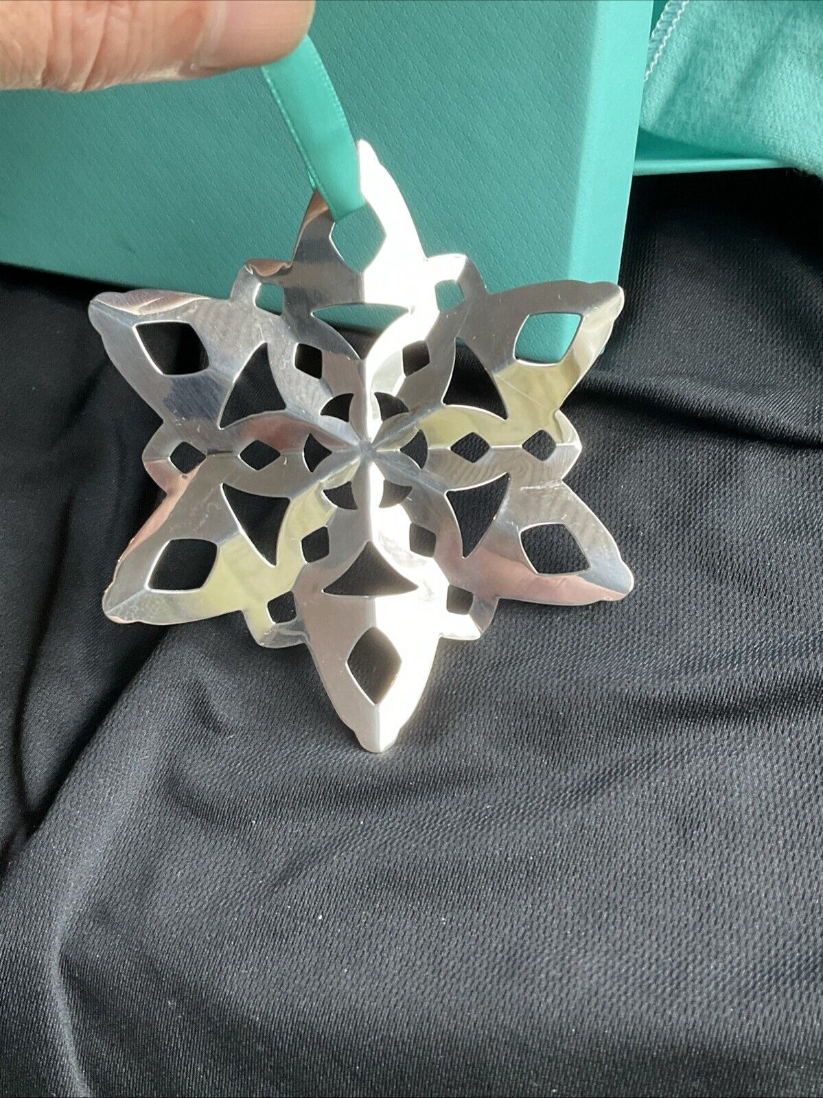 2018 Tiffany Sterling Silver Snowflake Christmas Ornament