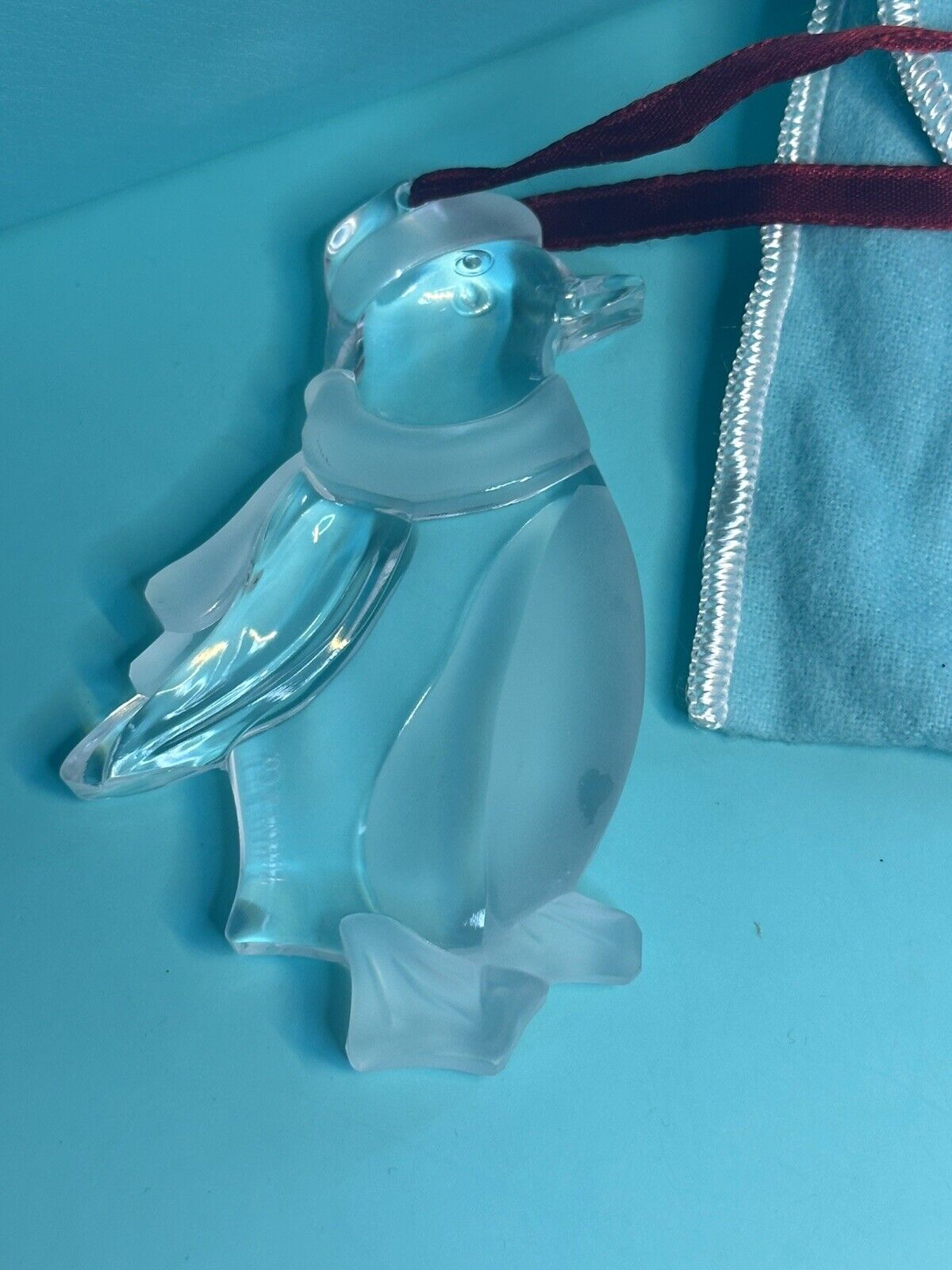 Tiffany & Co Crystal Penguin Christmas Ornament