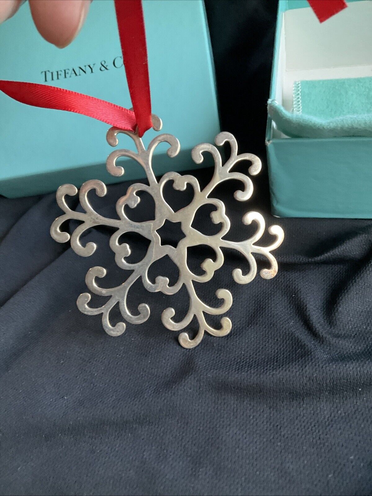 Tiffany Sterling Silver Christmas Ornament Snowflake