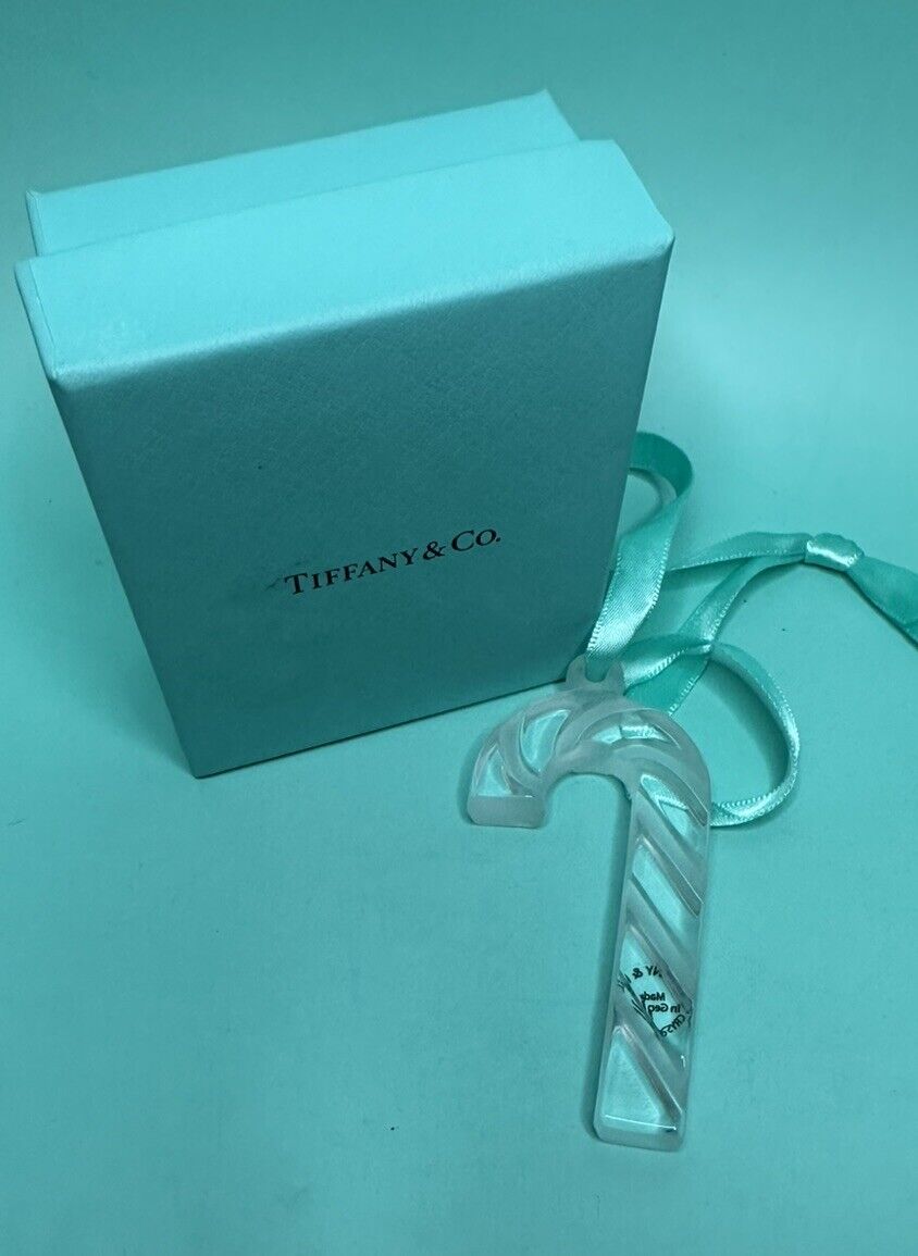 Tiffany & Co Candy Cane Crystal Ornament