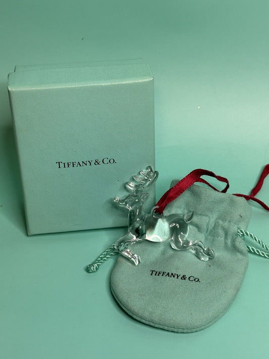 Tiffany & Co Rudolph The Reindeer Crystal Christmas Ornament