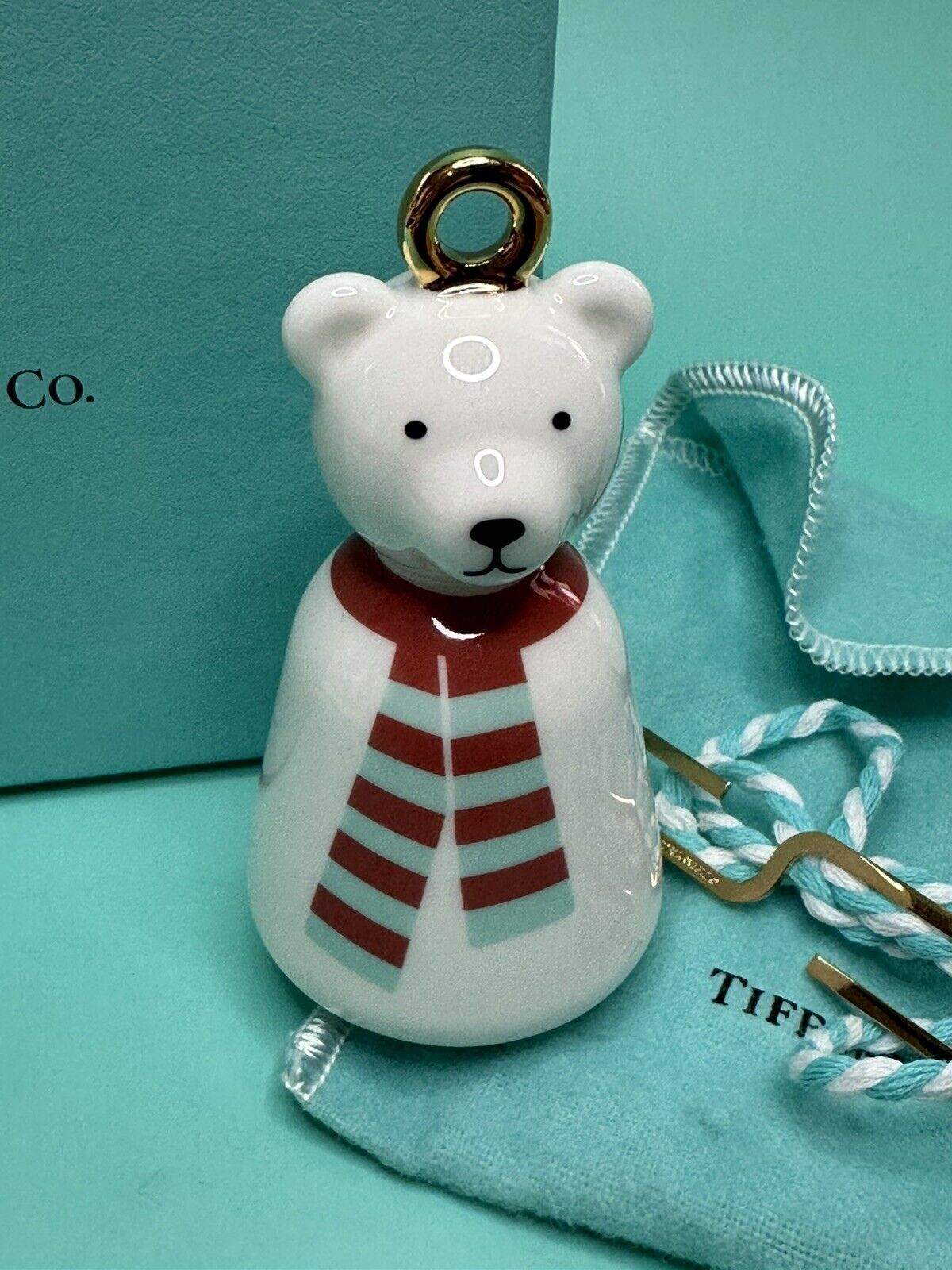 Brand New Tiffany & Co Polar Bear Ornament In Bone China