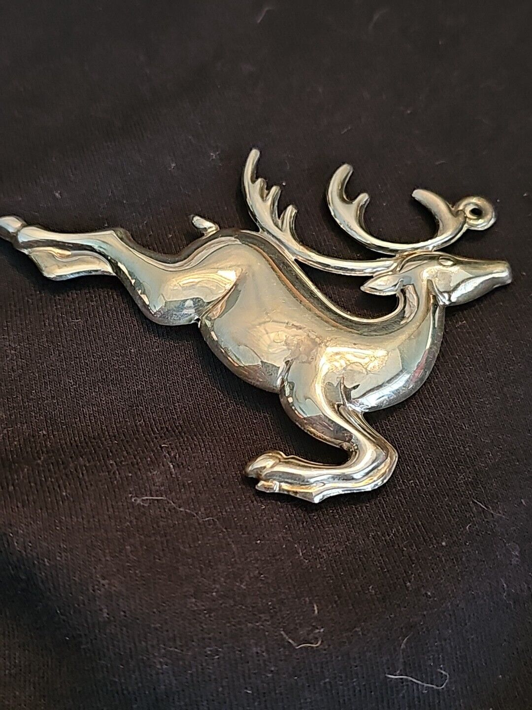 1999 Tiffany Sterling Silver Christmas Ornament Reindeer