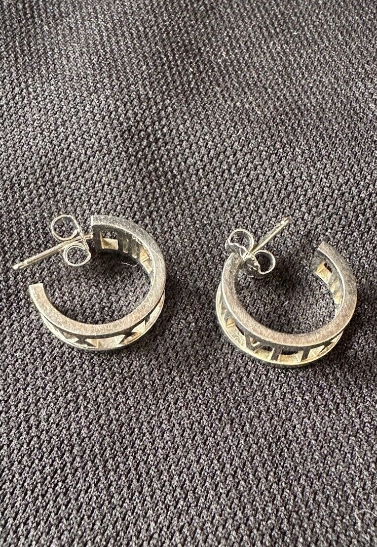 Tiffany & Co Atlas Hoop Earrings 18K White Gold