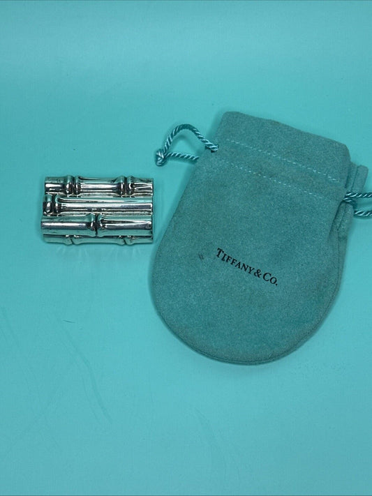 Tiffany & Co Sterling Silver Bamboo Pill Box