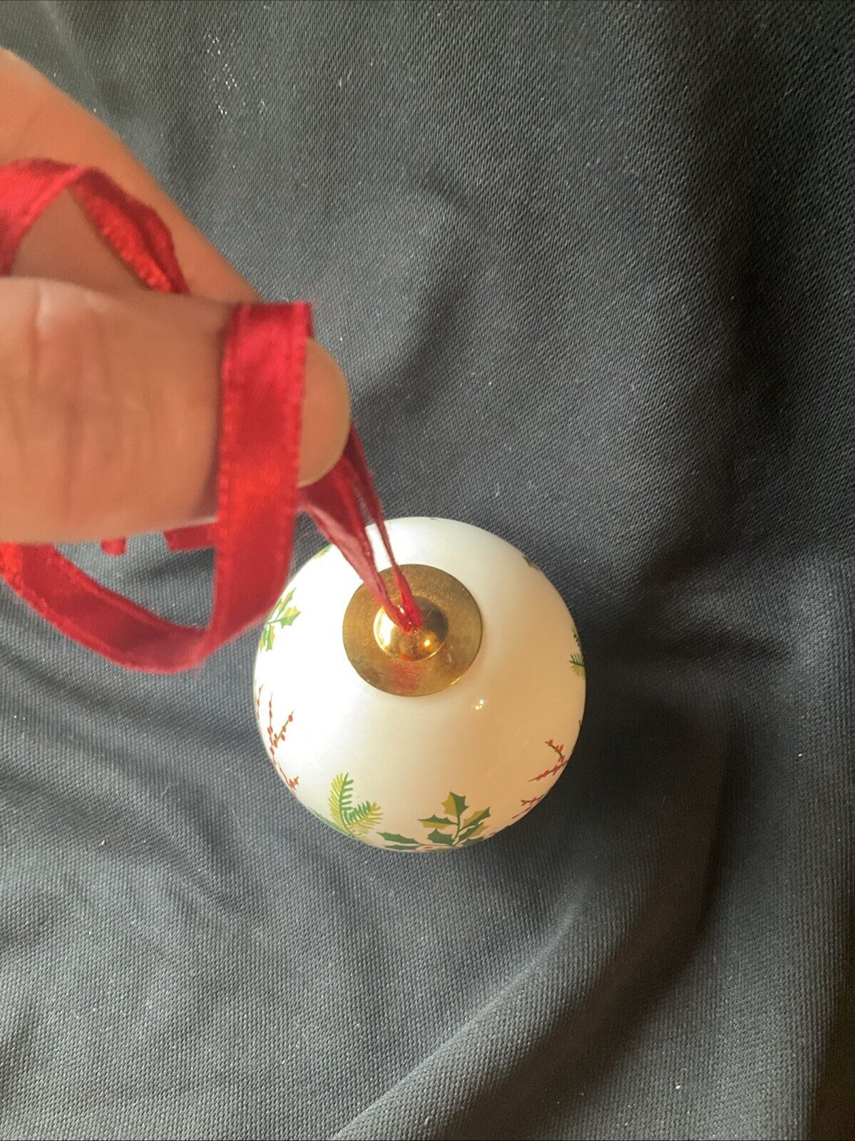 Tiffany Holly Berry Ball Christmas Ornament Extremely Rare