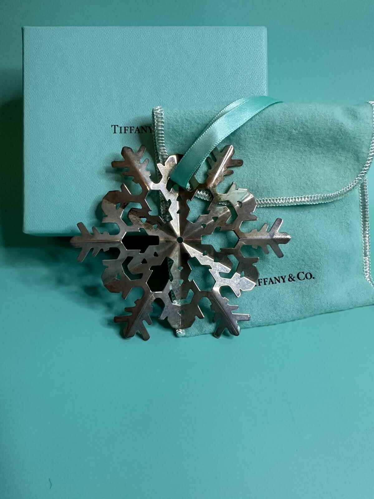 Tiffany & Co Sterling Silver Snowflake Christmas Ornament