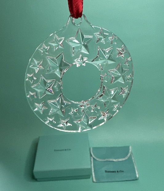 Tiffany & Co. Star Wreath Crystal Christmas Ornament