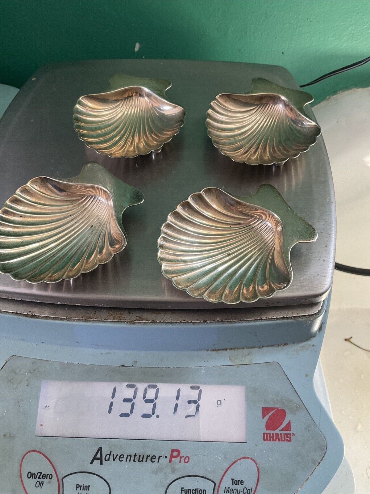 Tiffany Sterling Silver Scallop Shell Nut Dishes Lot Of 4