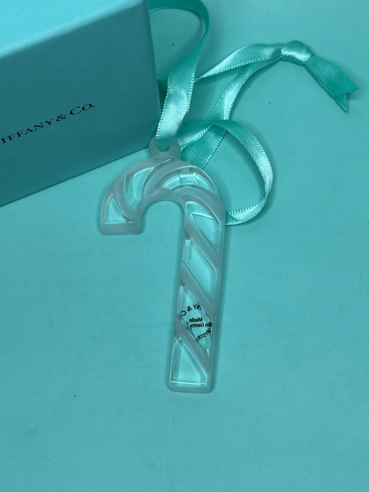 Tiffany & Co Candy Cane Crystal Ornament