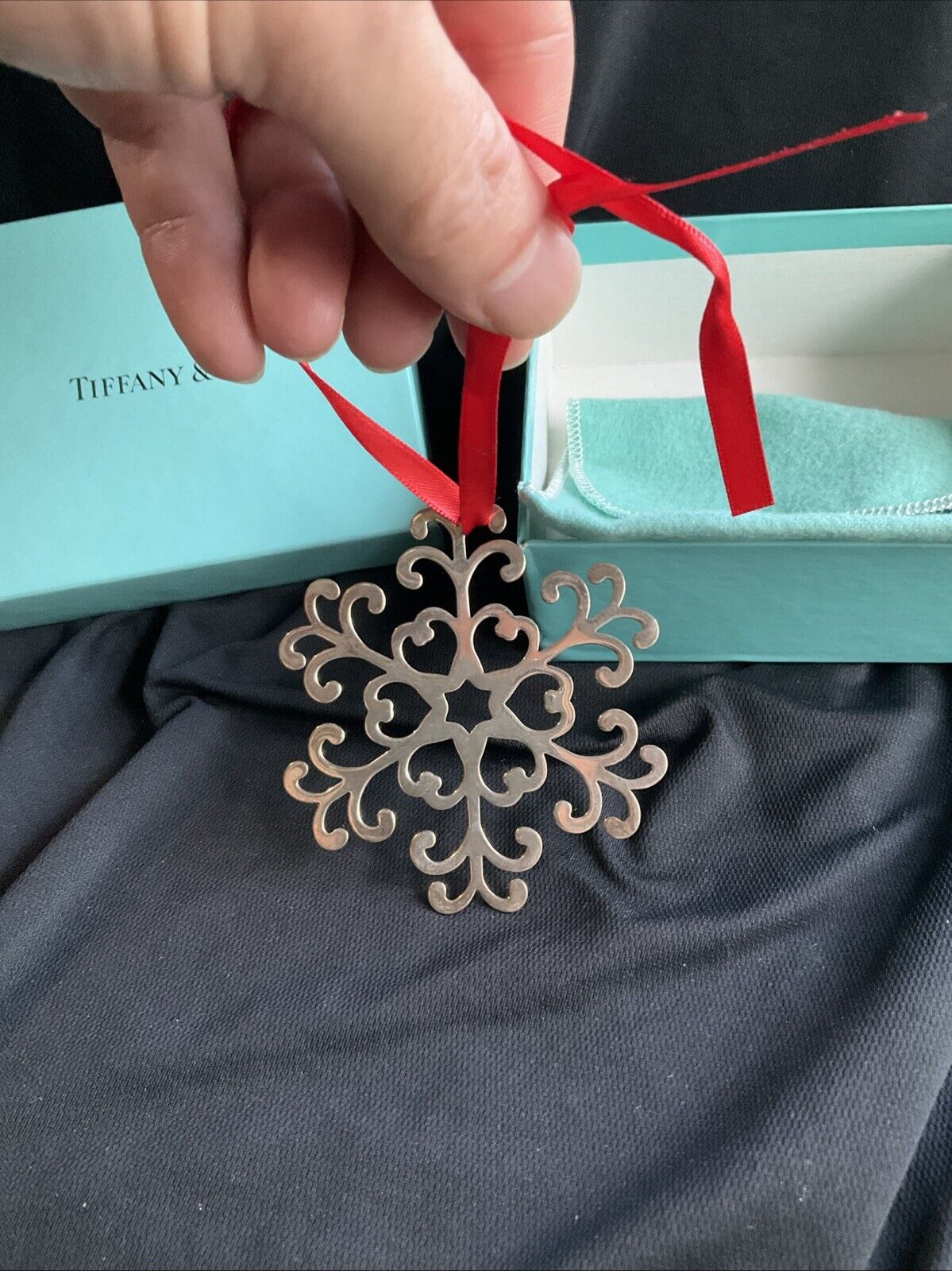 Tiffany Sterling Silver Christmas Ornament Snowflake