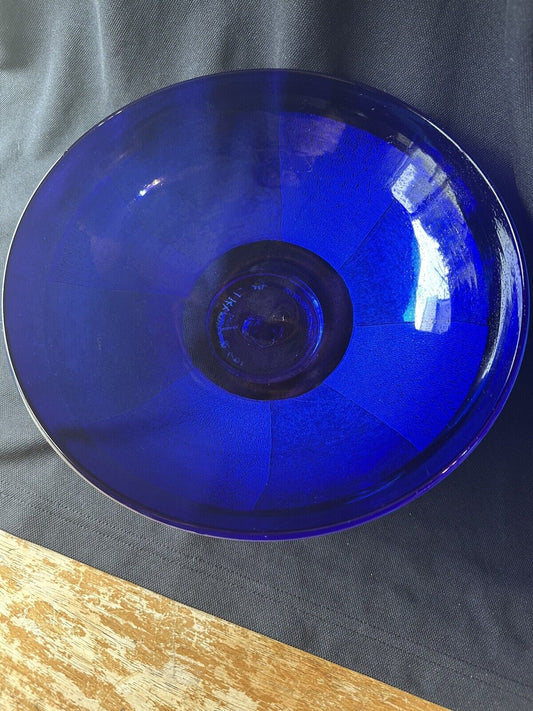 Tiffany & Co Jeff Zimmerman Cobalt Blue Glass Bowl Very Rare