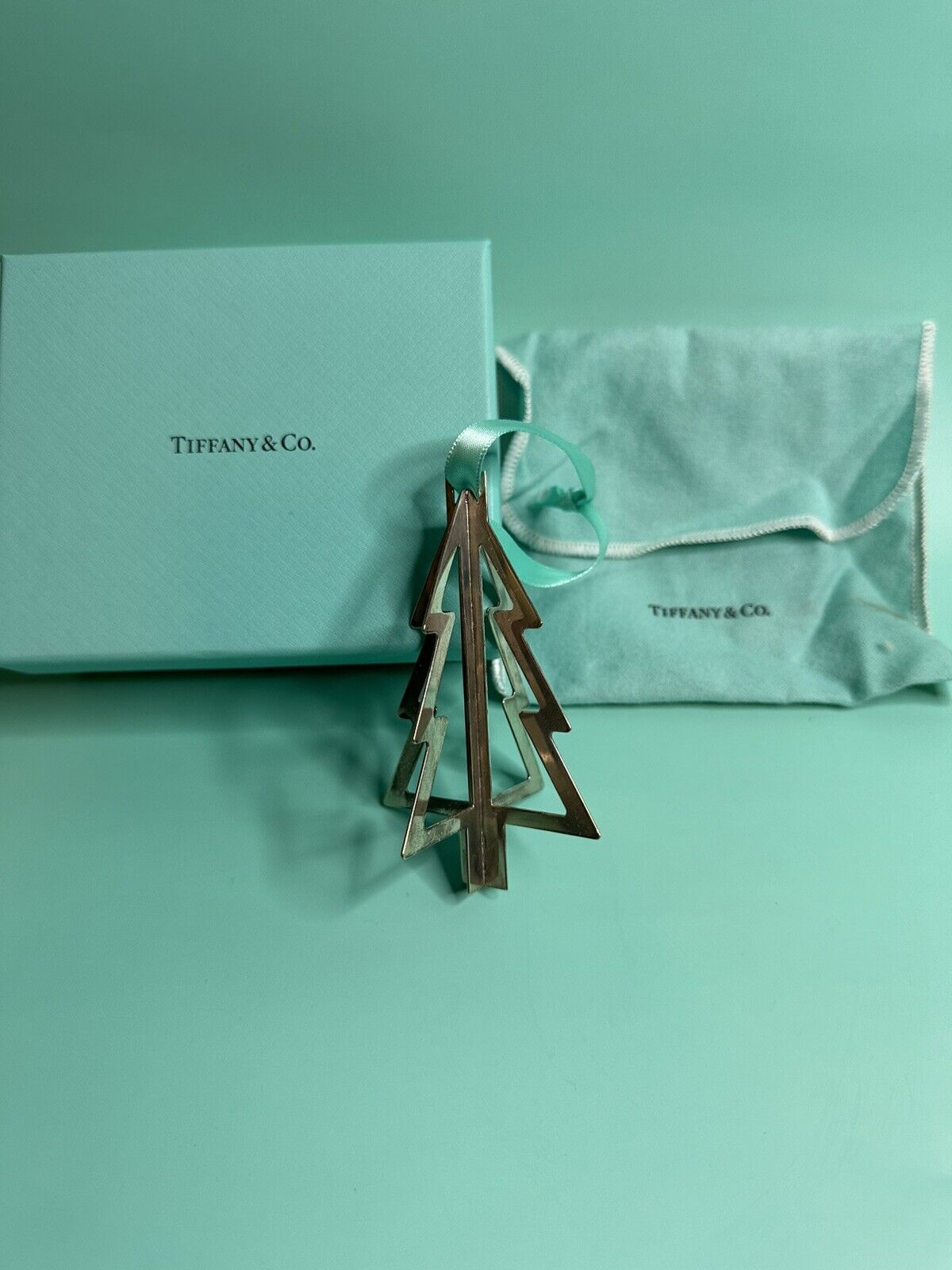 Tiffany & Co Sterling Silver 3-D Christmas Tree Ornament