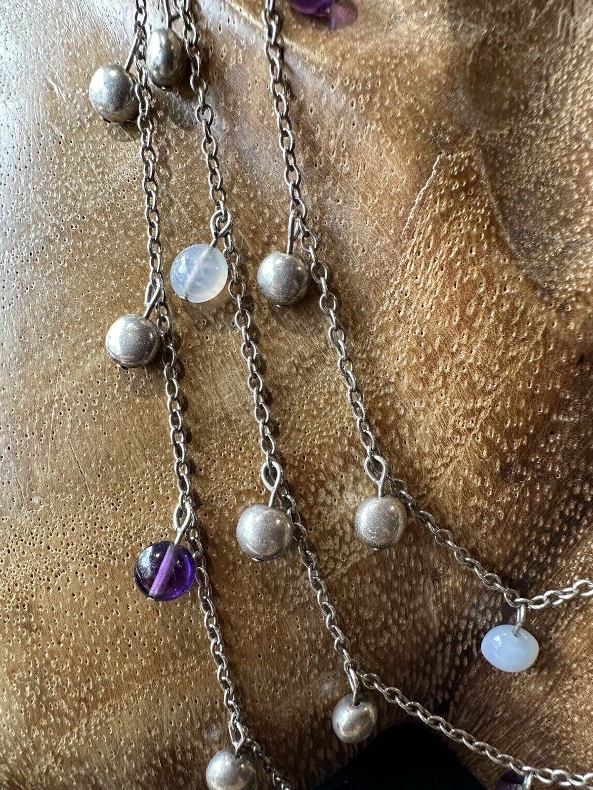 Tiffany & Co Color By The Yard Sterling Silver, Amethyst And Moonstone Necklace