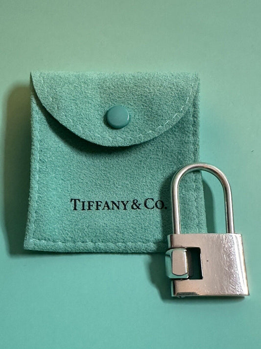 Tiffany & Co 2003 Sterling Silver Padlock Keychain