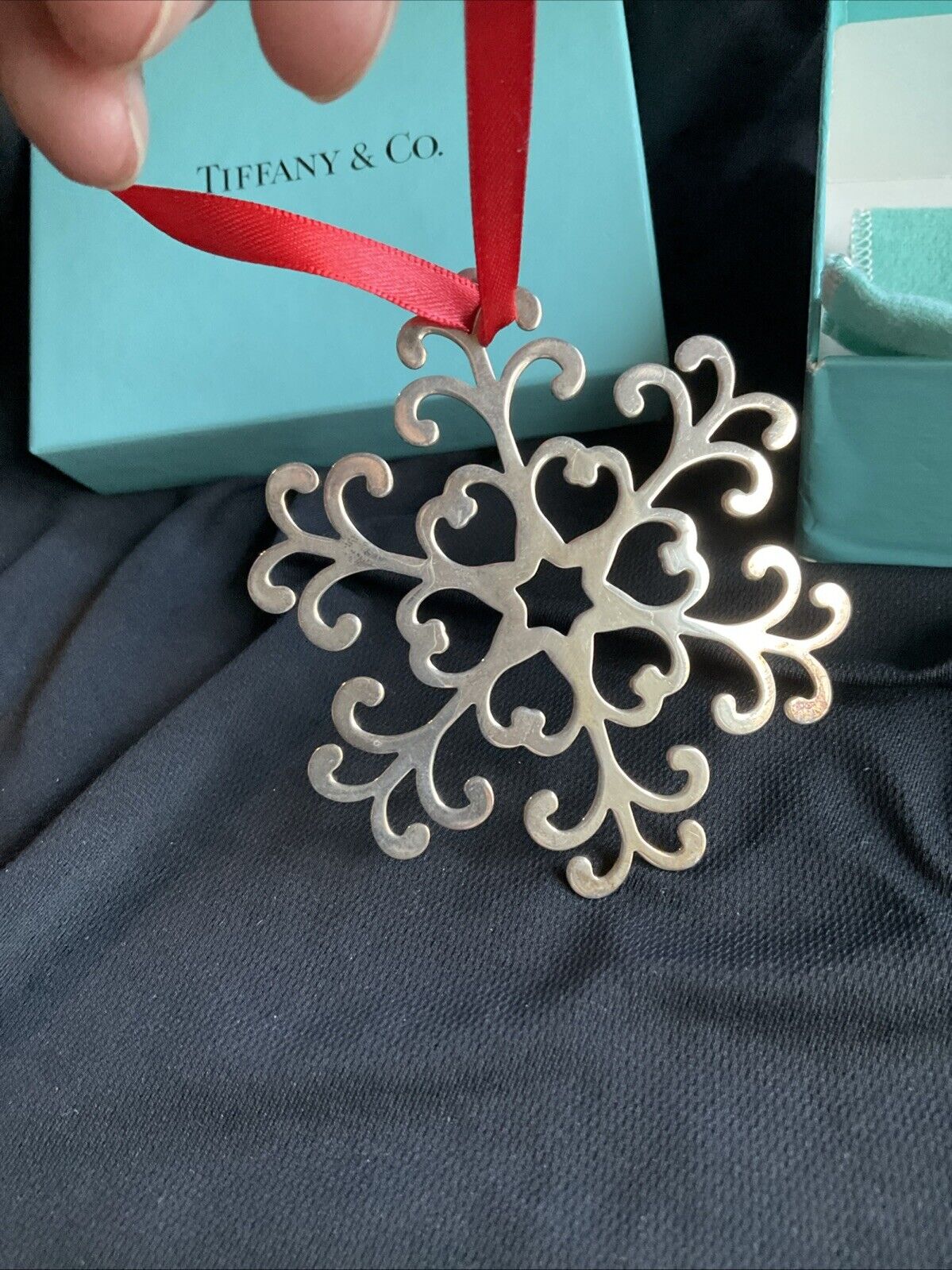 Tiffany Sterling Silver Christmas Ornament Snowflake