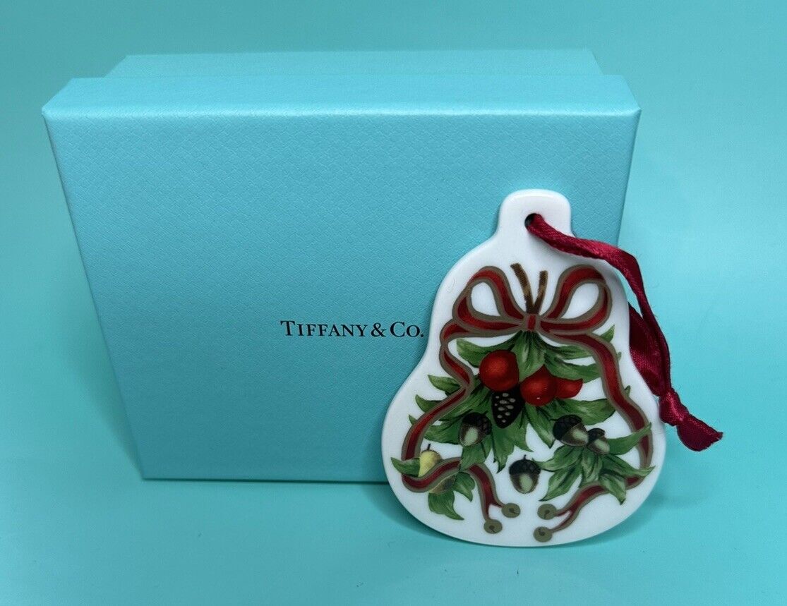 Tiffany & Co Holiday Garland Pear Christmas Ornament